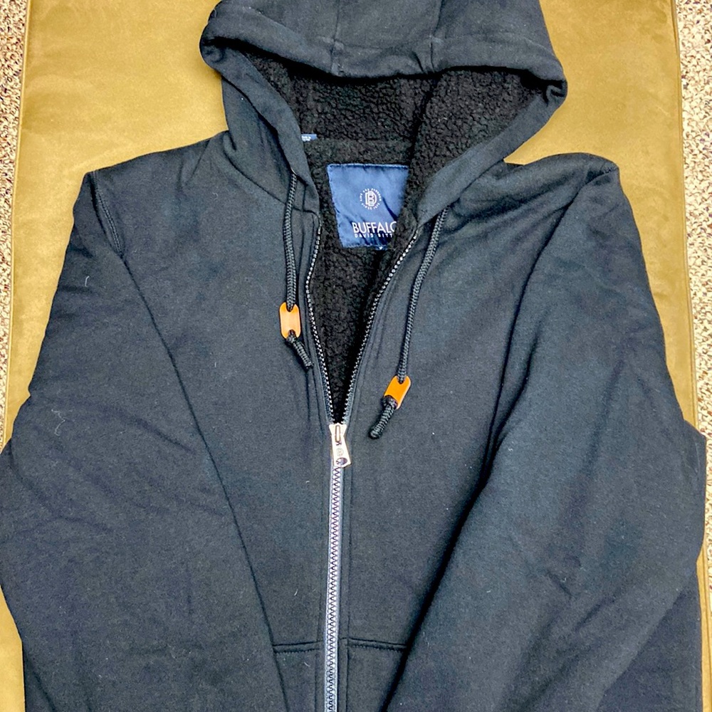 Buffalo by David Bitton Fully Fleeced Hooded Sweatshirt Jacket Large